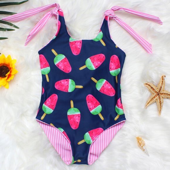 Kids Reversible One piece swimsuit - Picture 3 of 4